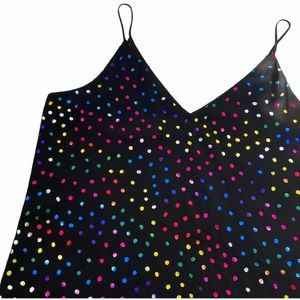 Express | Colorful Polka Dots V-Neck Blouse